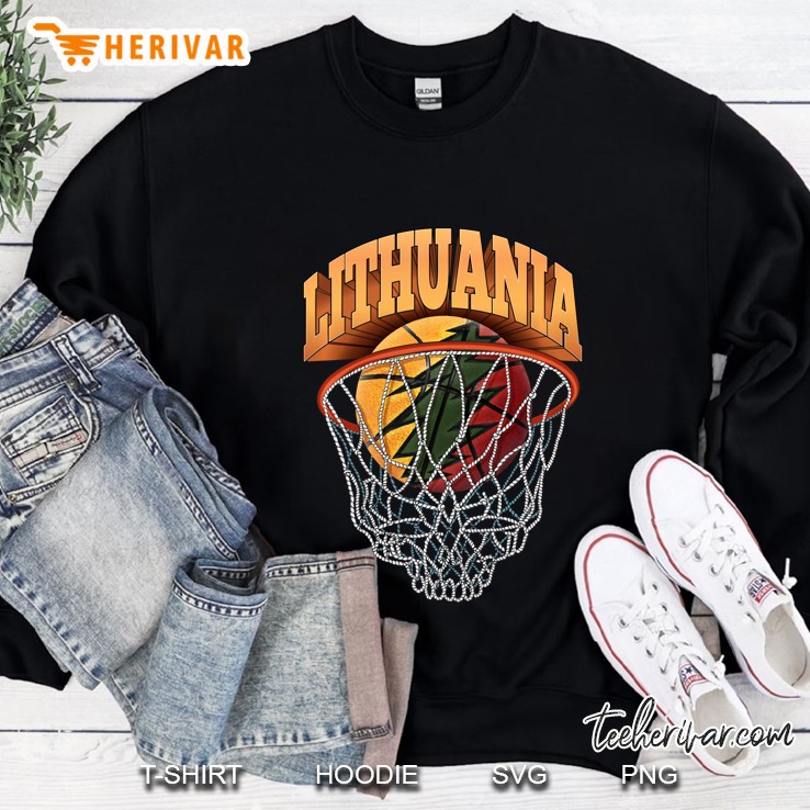 Lithuania Strong Basketball Skeleton Net Sweatshirt