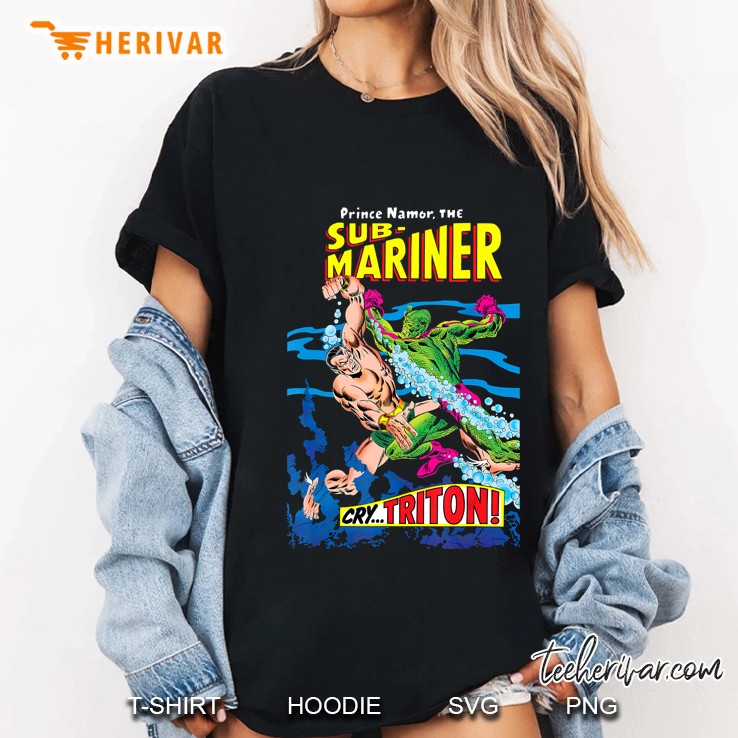 Marvel Prince Namor The Sub-Mariner Cry Triton Ladies Tee