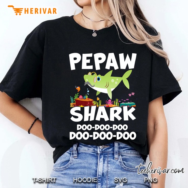 Mens Pepaw Shark Doo Doo Father