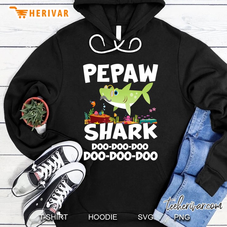 Mens Pepaw Shark Doo Doo Father