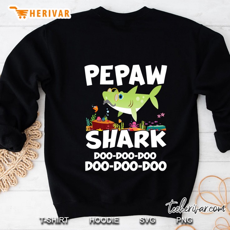 Mens Pepaw Shark Doo Doo Father