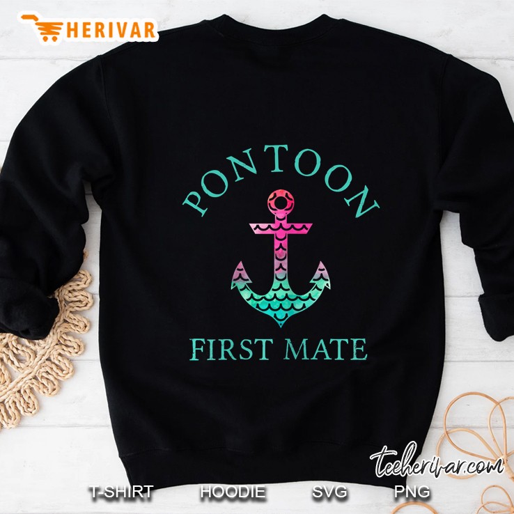 Pontoon First Mate Boat Anchor Mermaid Scale Mugs