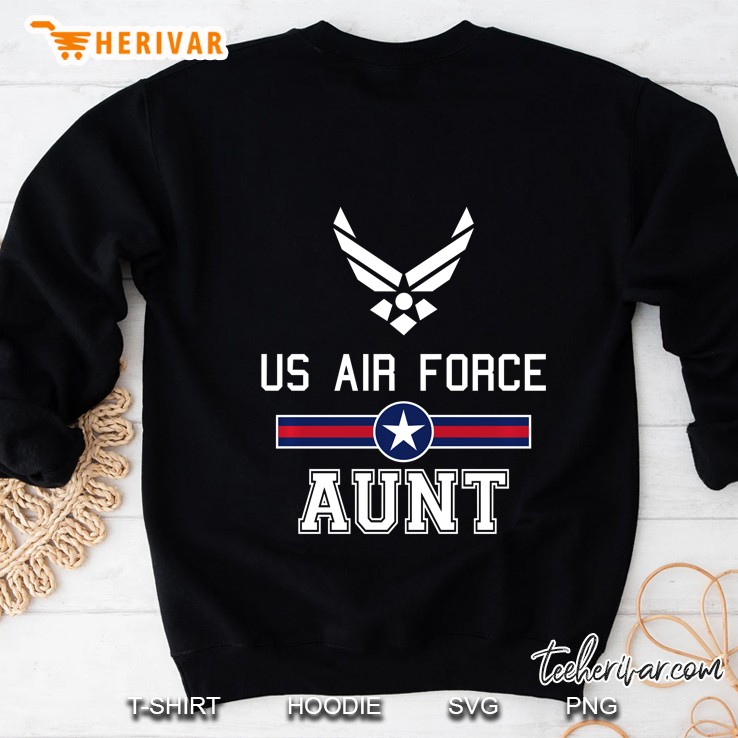 Proud Us Air Force Aunt Pullover Military Pride Shirt Pullover Mugs