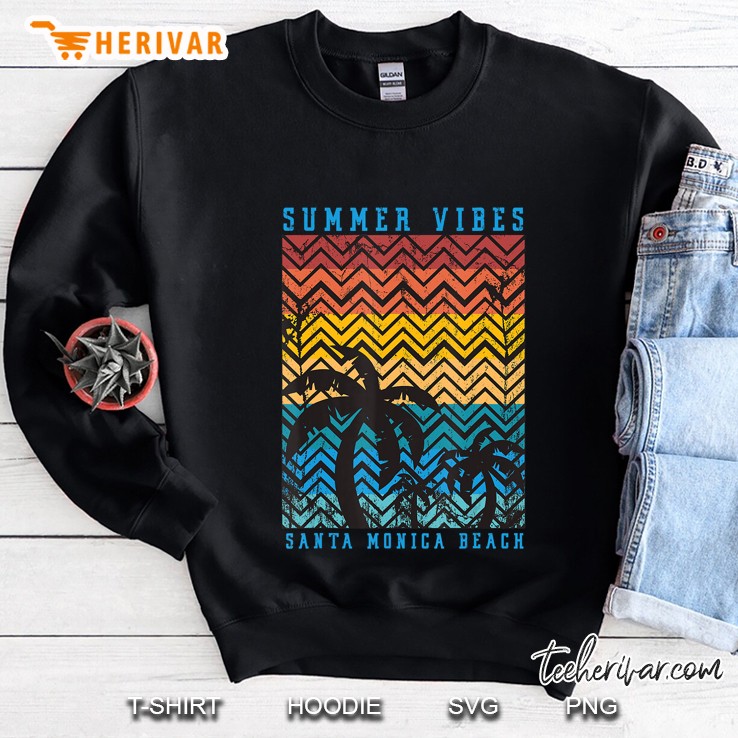 Santa Monica Beach Retro Vintage California Summer Vibes Sweatshirt