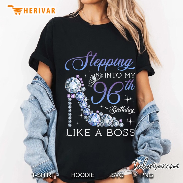 Stepping Into 96Th Birthday Born 1924 Gifts 96 Years Old Ladies Tee