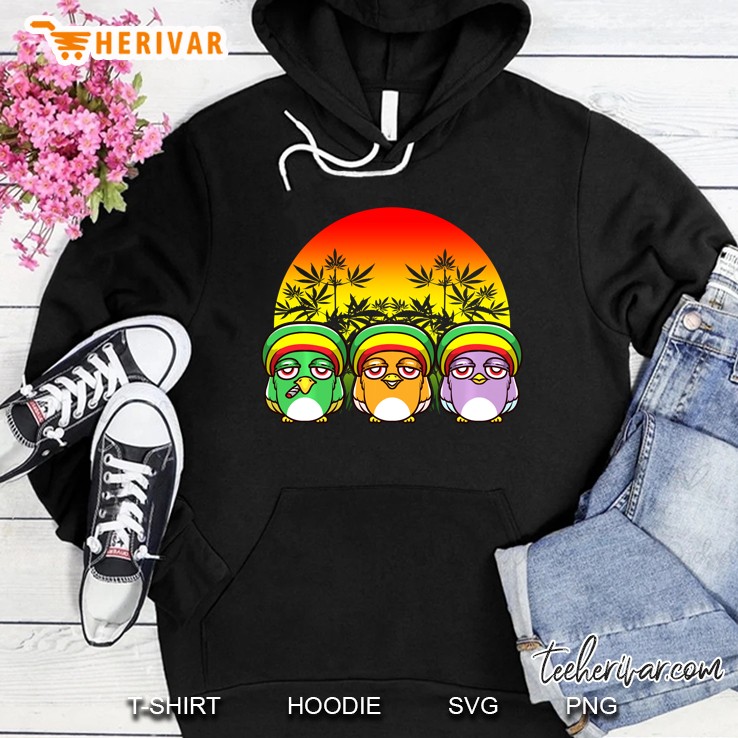 Unique Cute Weedie Weed Smoking Doobie Rasta Birds Pullover Mugs