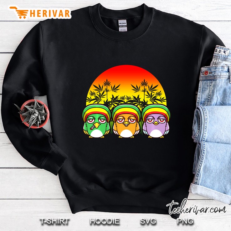 Unique Cute Weedie Weed Smoking Doobie Rasta Birds Pullover Mugs