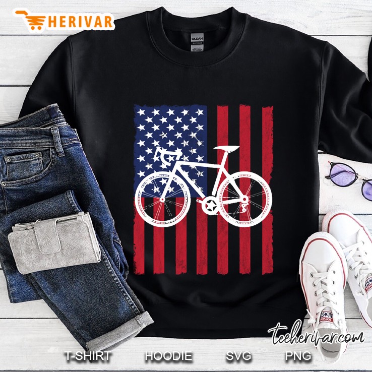 Cycling Usa Flag Sweatshirt