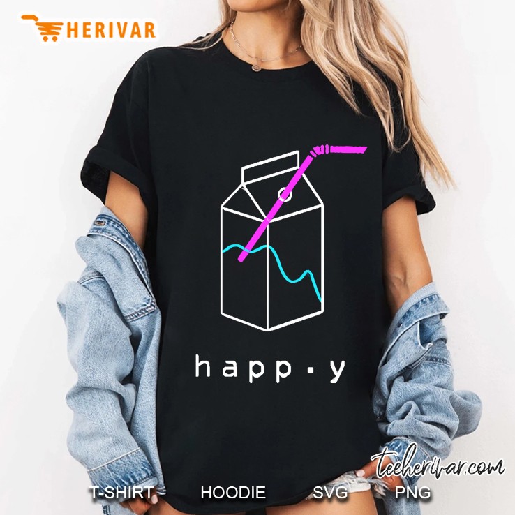 Happy - Aesthetic Vaporwave Ladies Tee