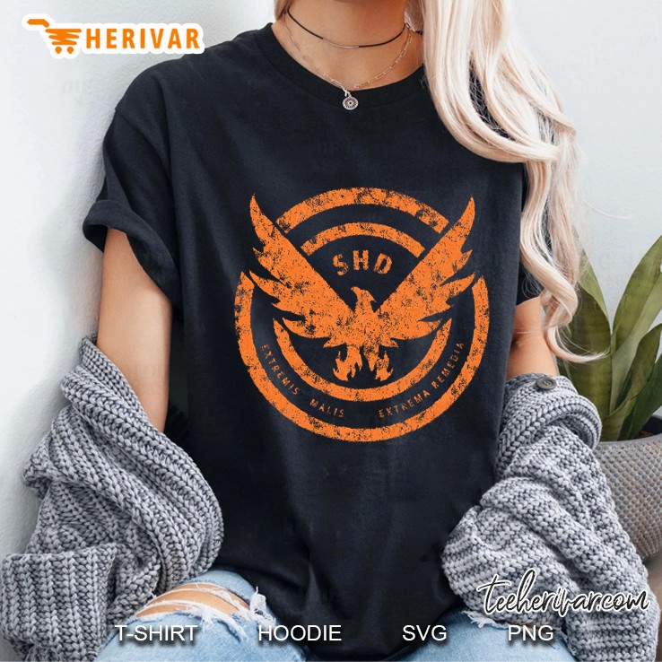 The Division Shd Worn Orange Logo Ladies Tee
