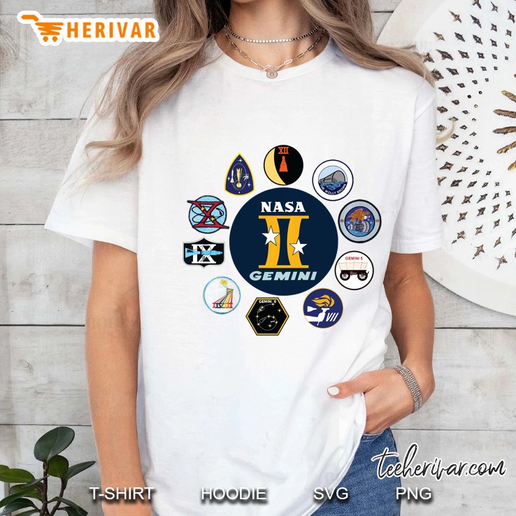 Project Gemini Missions Patch Badge Nasa Pullover Ladies Tee