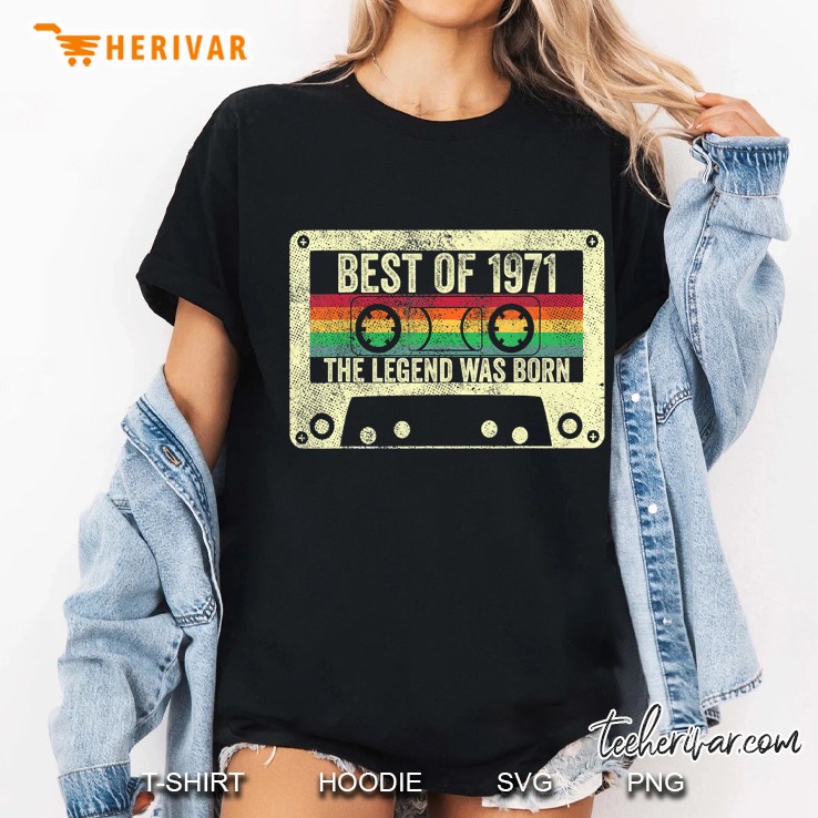 Born 1971 50Th Birthday Gift Vintage Men Women Legend Retro Hoodie