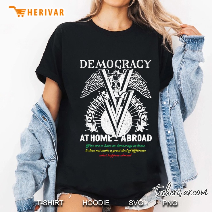 Double V Campaign Retro Vintage Black History Soldiers Wwii Premium Ladies Tee