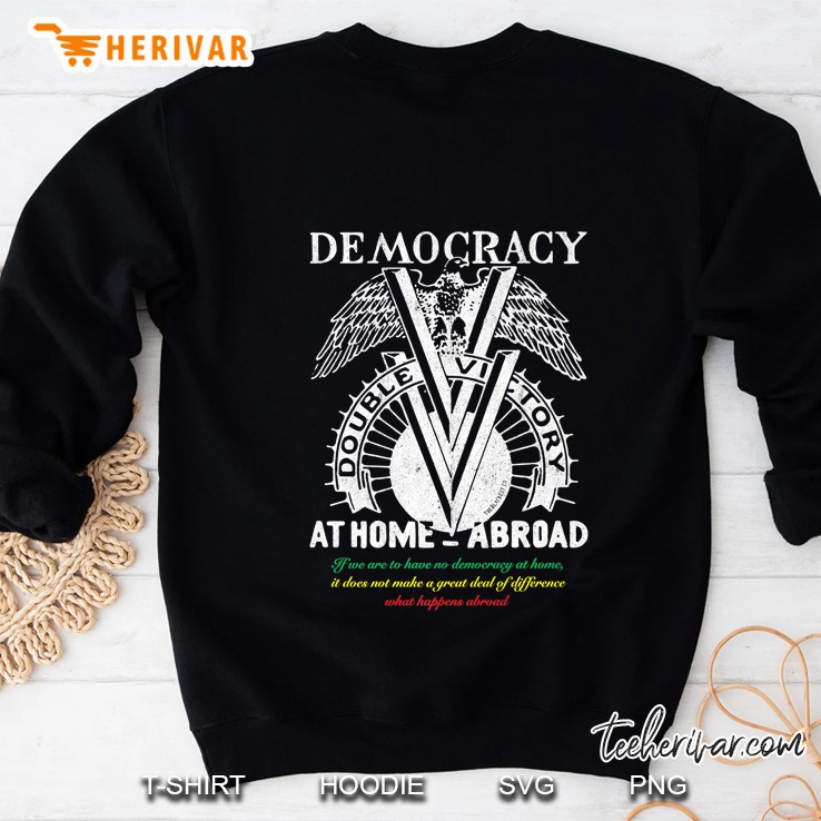 Double V Campaign Retro Vintage Black History Soldiers Wwii Premium Sweatshirt
