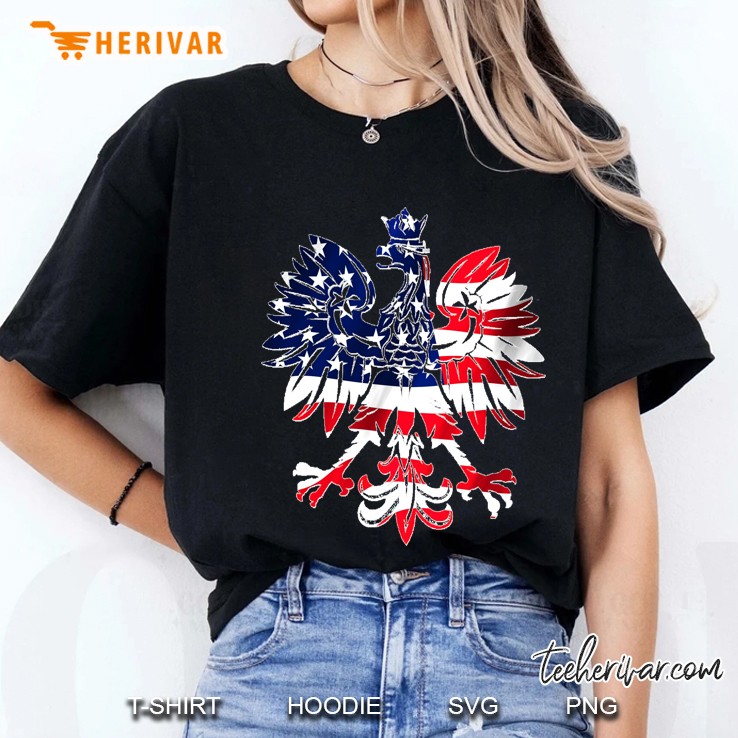 Dyngus Day Polish Eagle American Flag Usa Poland Pullover Ladies Tee