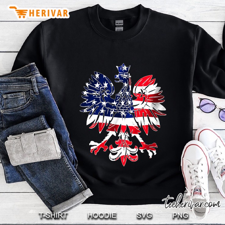 Dyngus Day Polish Eagle American Flag Usa Poland Pullover Sweatshirt