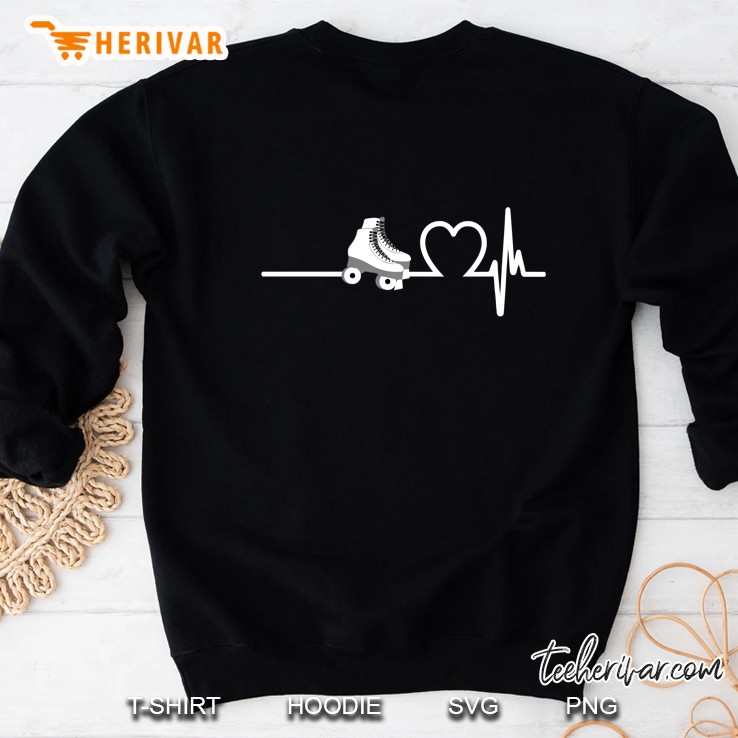 Funny Heartbeat Roller Skate Pullover Sweatshirt