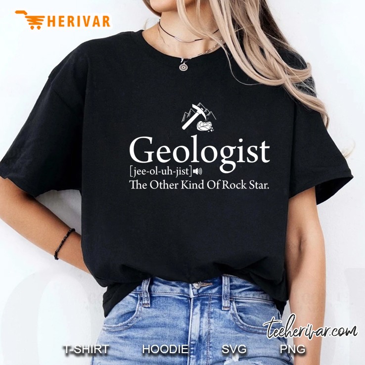 Geologist Definition Tee Funny Rock Star Geology Ladies Tee