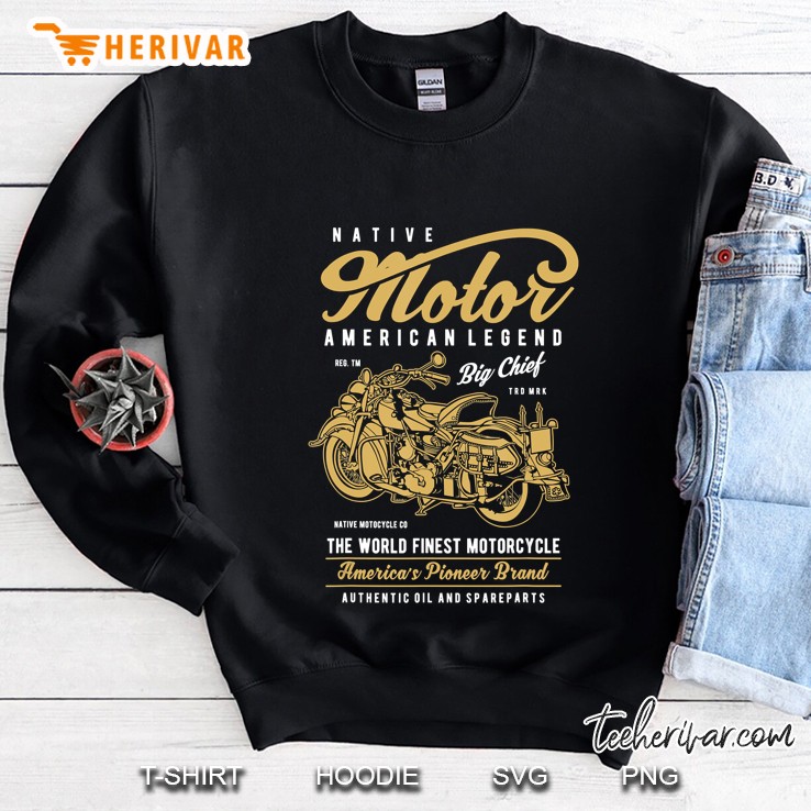 Retro Vintage American Motorcycle Indian For Old Biker Gifts Sweatshirt