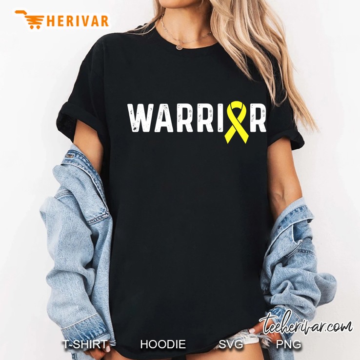 Sarcoma Awareness Products Yellow Ribbon Cancer Warrior Ladies Tee
