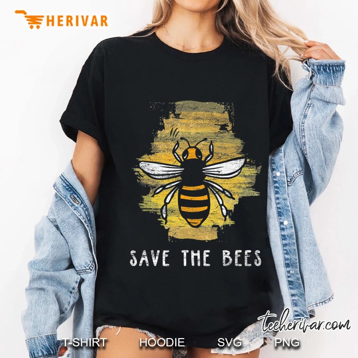 Save The Bees Tee Retro Kids Gift Climate Change Christmas Ladies Tee