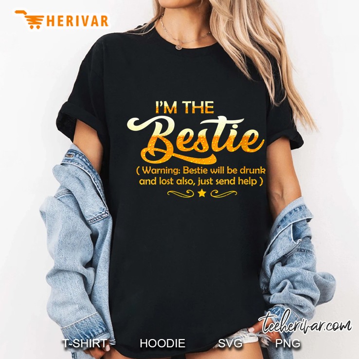 Womens If Lost Or Drunk Please Return To My Bestie Couple Beer V-Neck Ladies Tee