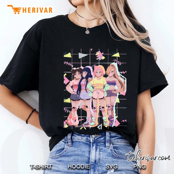 90S Fashion Naruto Gals (Textless) Hoodie