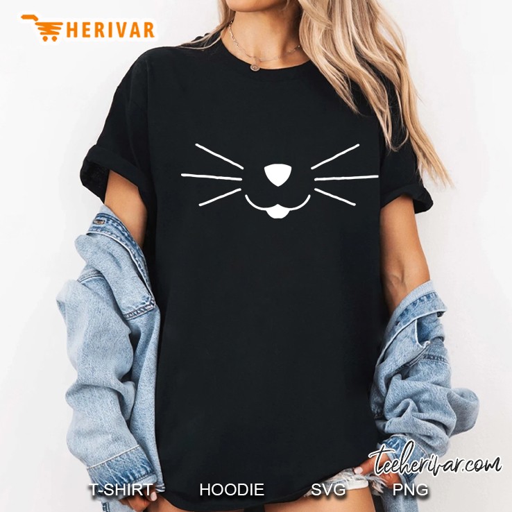 Cat Whiskers (Black) Mask Ladies Tee