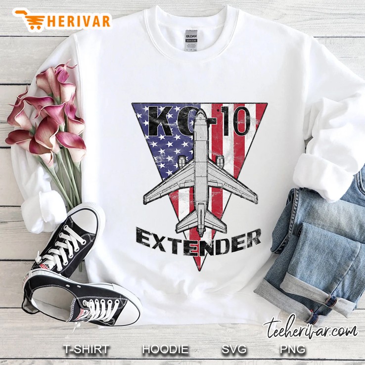 Kc-10 Extender Military Tanker Airplane Patriotic Vintage Sweatshirt