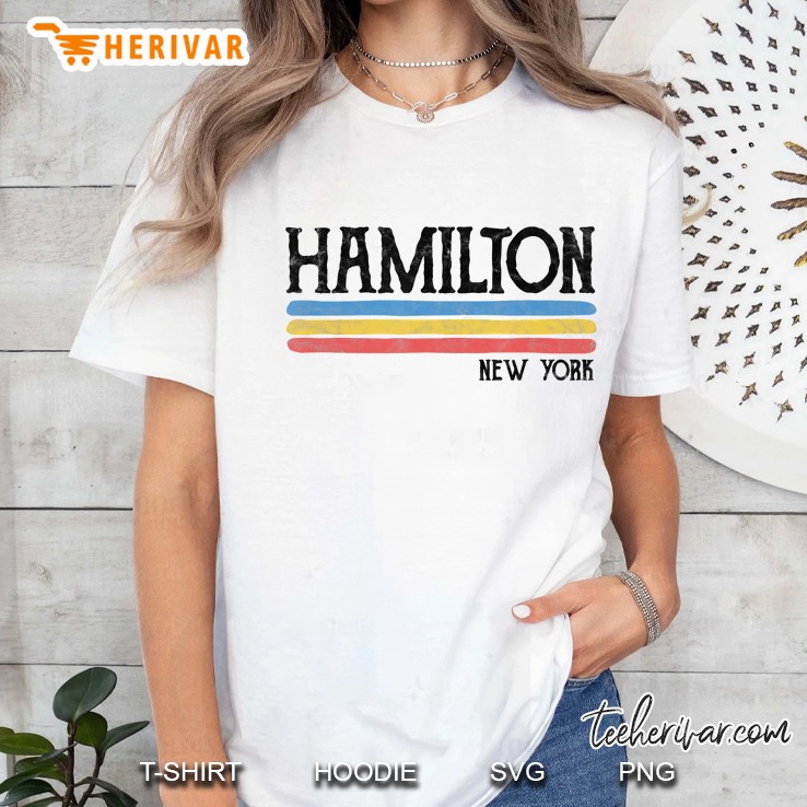 Vintage Hamilton New York Nyc Gift Love Souvenir Ladies Tee