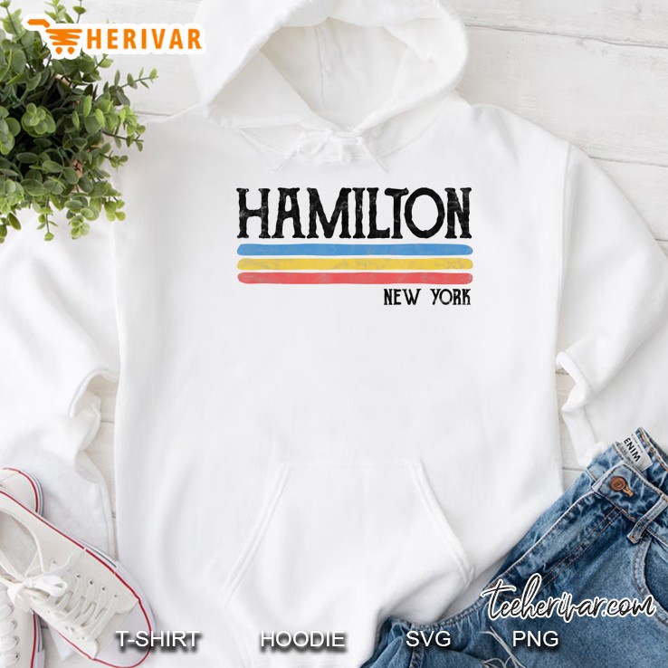 Vintage Hamilton New York Nyc Gift Love Souvenir Hoodie