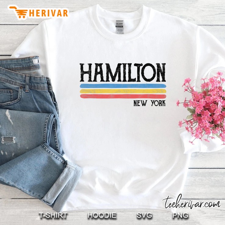 Vintage Hamilton New York Nyc Gift Love Souvenir Sweatshirt