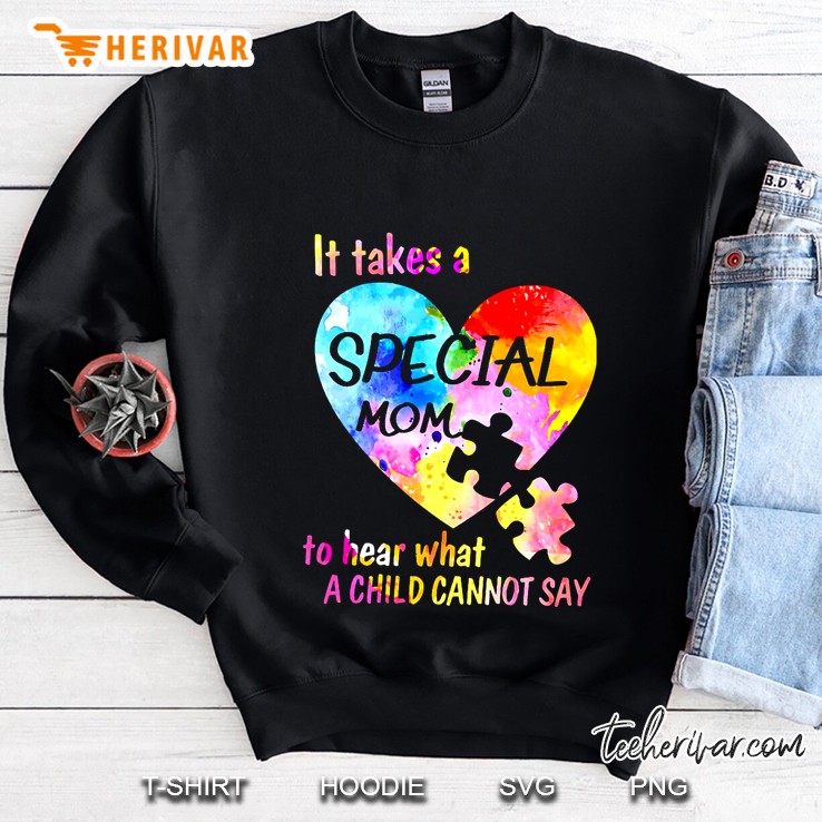 It Takes A Special Mom To Hear What A Child Cannot Say Puzzle Heart Version Mugs