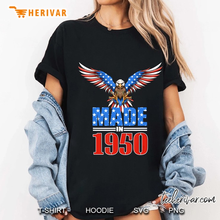 70Th Birthday 1950 - Usa Flag Eagle Patriotic Gift Hoodie