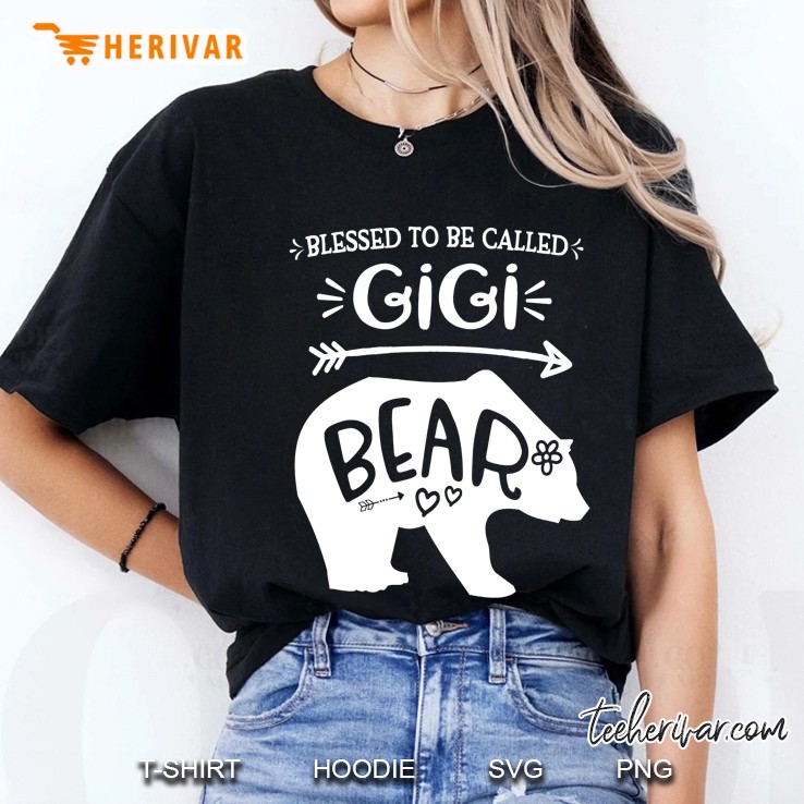 Blessed To Be Called Gigi Bear Grandma Gift Ladies Tee