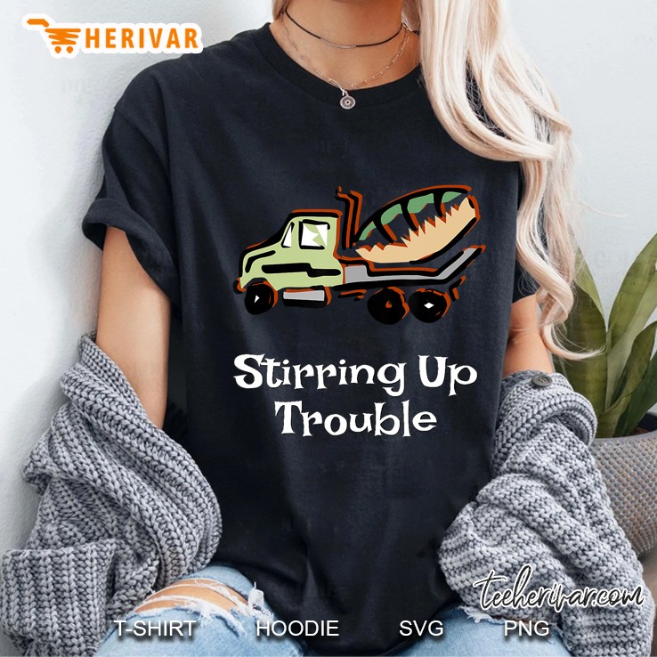 Cement Trucks Concrete Mixer Truck, Kids Trouble Ladies Tee