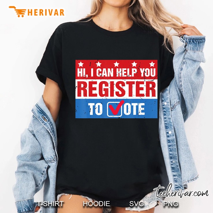 Cool I Can Help You Register To Vote Costume Election Gift Ladies Tee