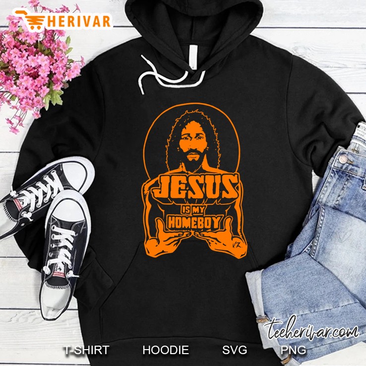 Jesus Is My Homeboy Military Green With Orange Hoodie