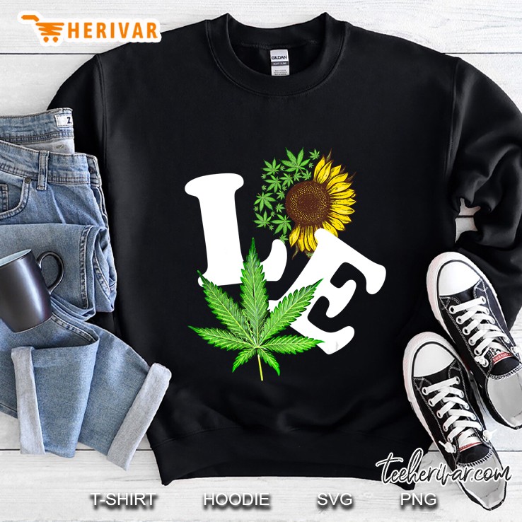 Love Weed Sunflower Marijuana 420 Funny Canabis Lover Mugs