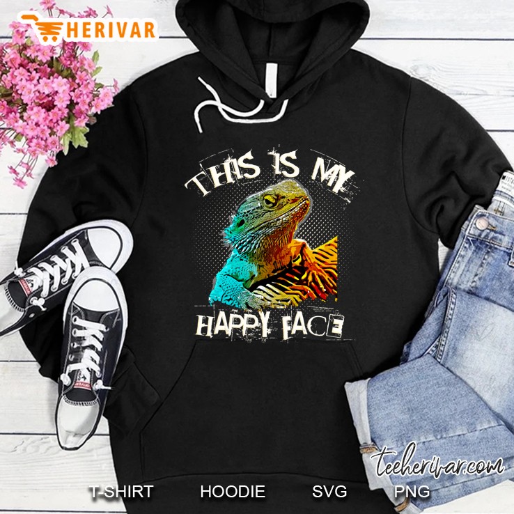 This Is My Happy Face Funny Pet Bearded Dragon Pullover Mugs