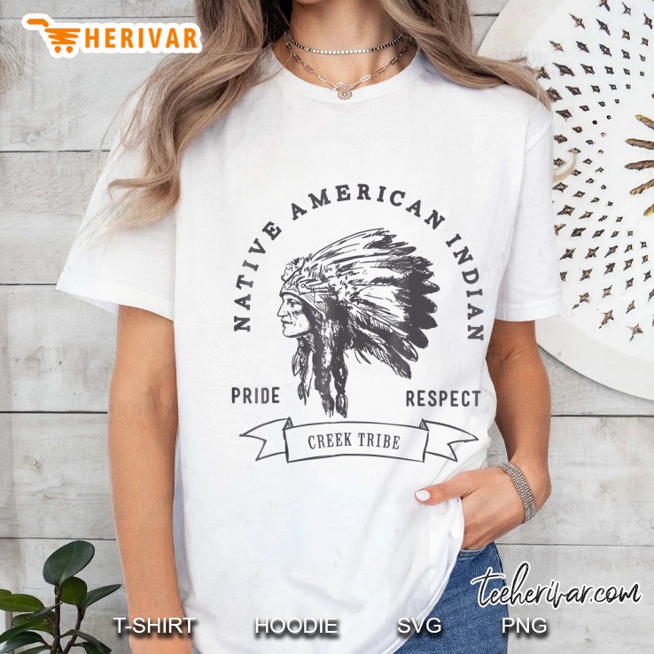 Creek Tribe Native American Indian Pride Respect Ladies Tee