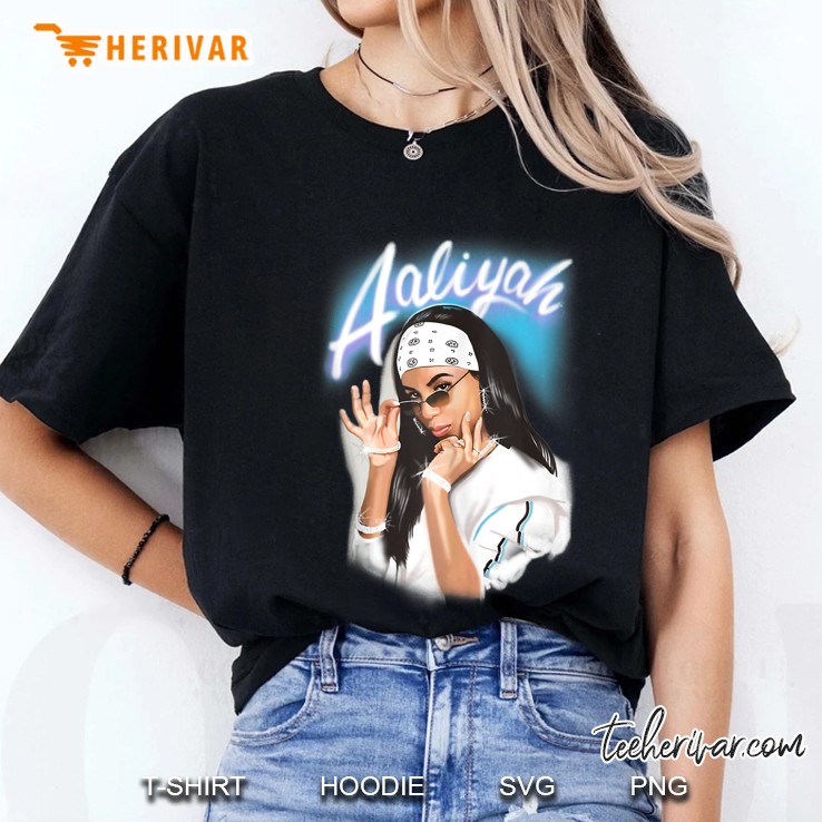 Aaliyah Airbrush Bandana Photo Tank Top Ladies Tee