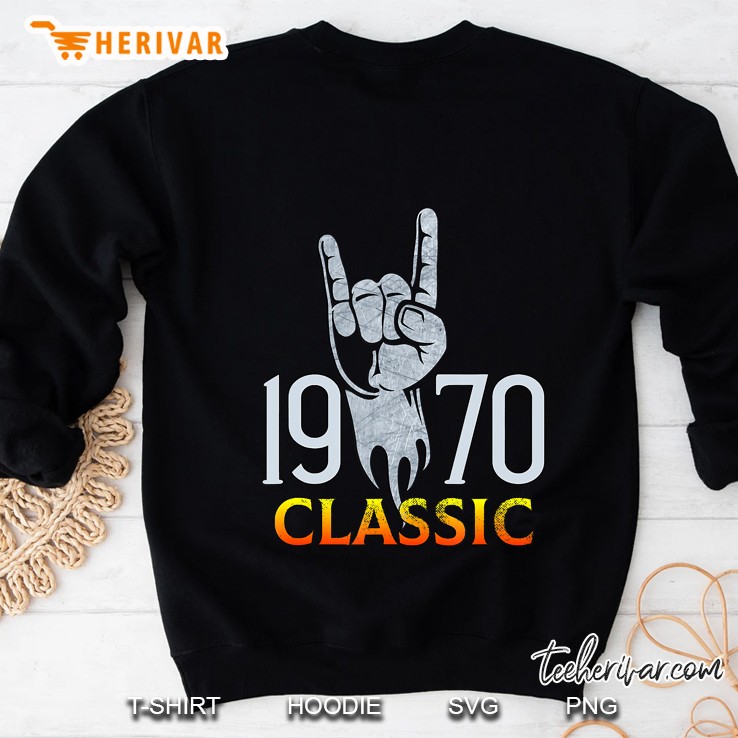 Distressed Metal Rocking Since 1970 Classic Sweatshirt