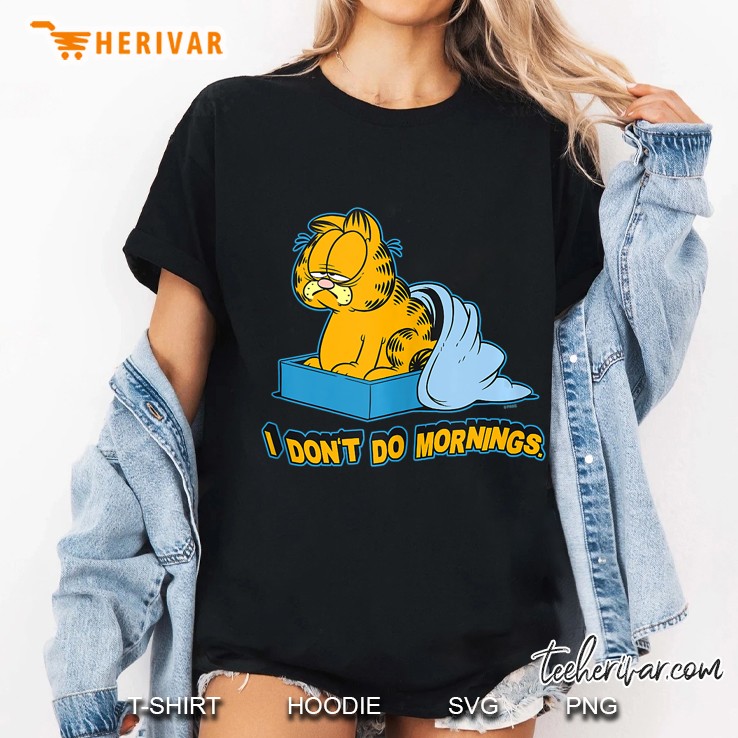 Garfield I Dont Do Mornings Tank Top Hoodie