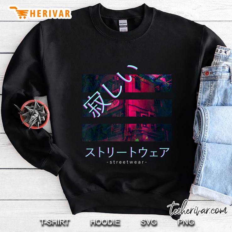 Japan Tokyo Lonely Streetwear Vaporwave Aesthetic Otaku Tank Top Sweatshirt