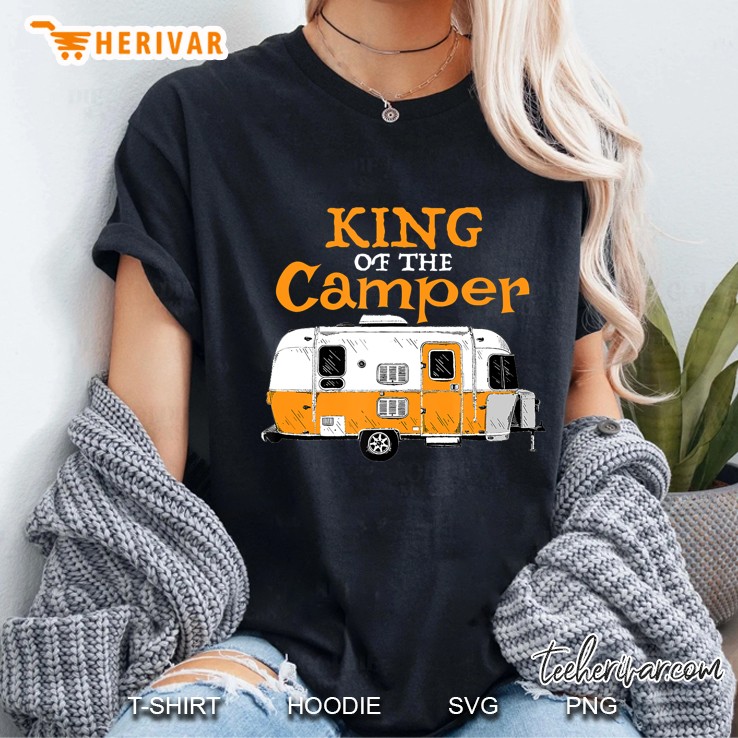 Mens Matching Camping Couples King Of The Camper Ladies Tee