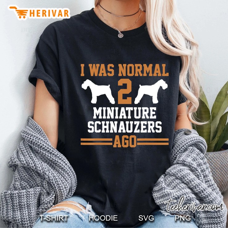 Miniature Schnauzer Dog 2 Two Dog Trainer School Breeder Ladies Tee