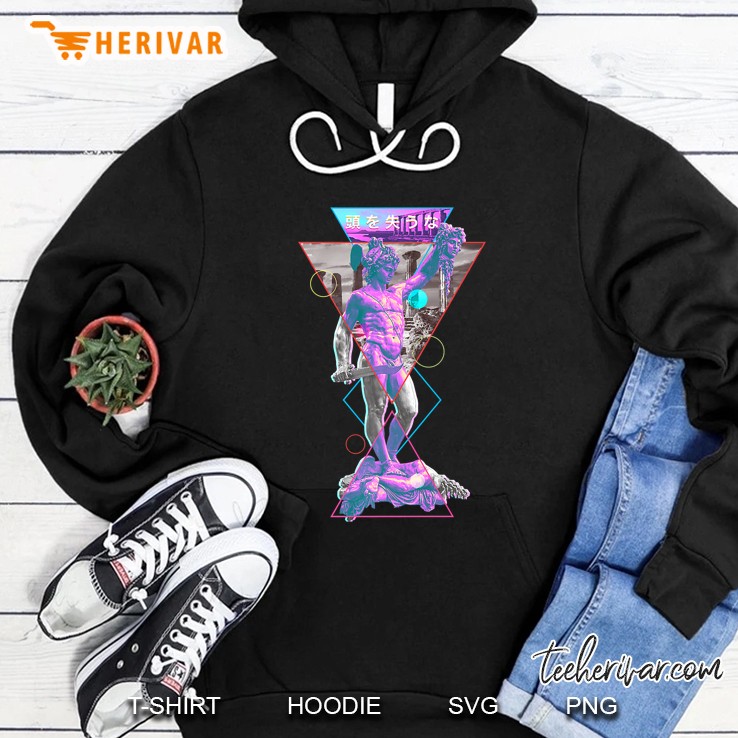 Perseus And Medusa Vaporwave Aesthetic 1980S Art Japanese Premium Hoodie