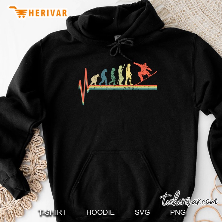 Snowboard Heartbeat Tshirt Evolution Tee Gift Hoodie
