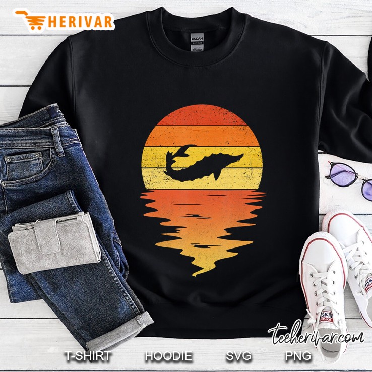 Sturgeon Shirt Retro Sunset 70S Vintage Sturgeon Sweatshirt